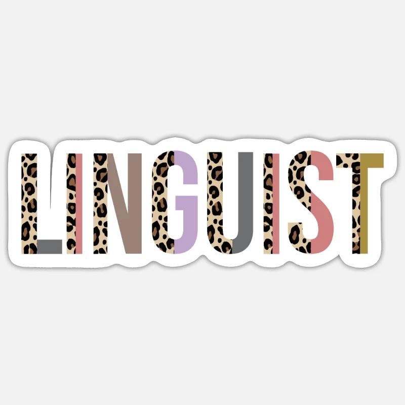 Linguist - Sticker size S (10 x 10 cm) - white matte