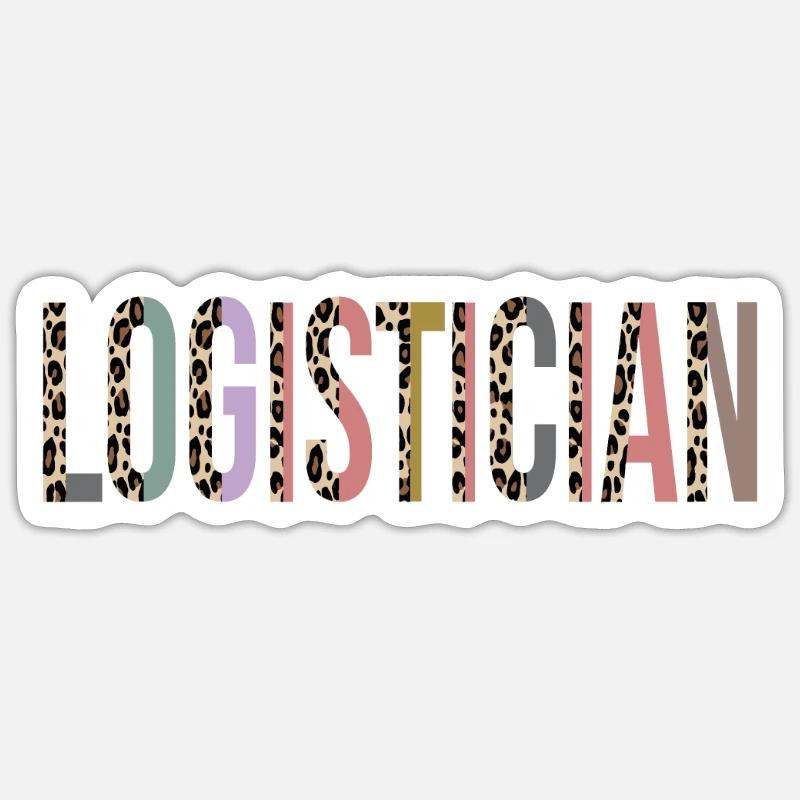 Logisticien - Sticker taille S (10 x 10 cm) - blanc mat