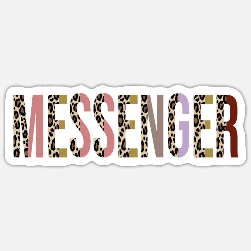 Messenger - Sticker size S (10 x 10 cm) - white matte