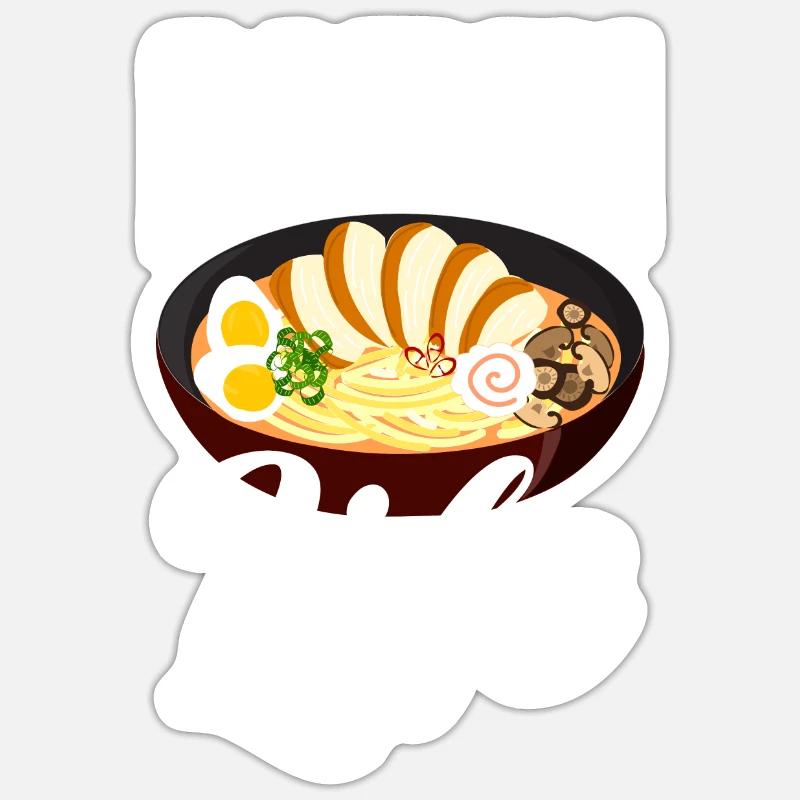 Lustiges Ramen Geschenk - Sticker Größe S (10 x 10 cm) - Mattweiß