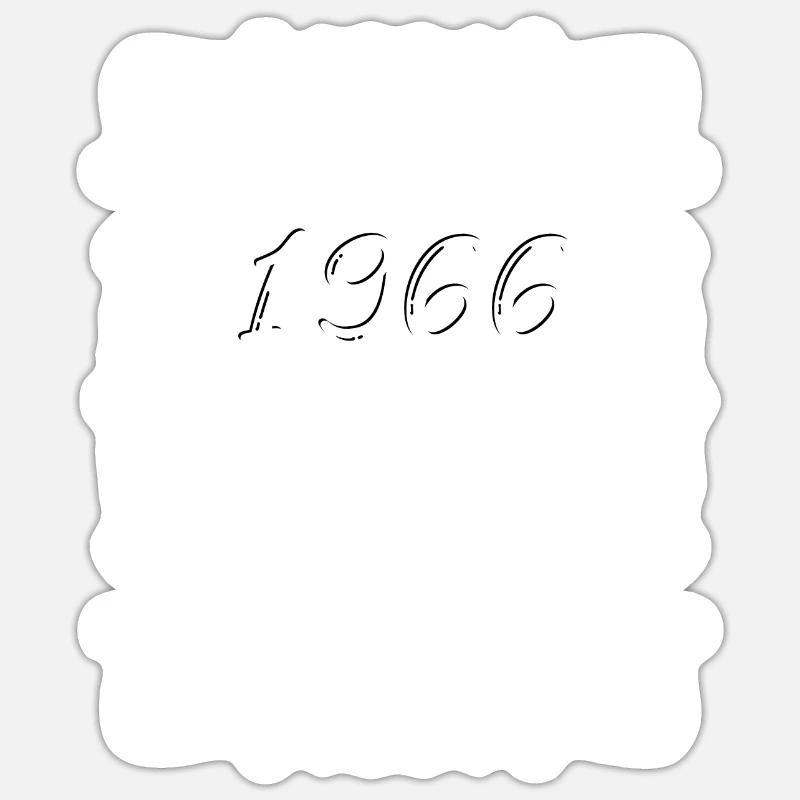 millésime - Sticker taille S (10 x 10 cm) - blanc mat