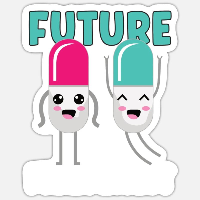 Funny pharmacist-pharmacy-technician-pharmacy - Sticker size S (10 x 10 cm) - white matte