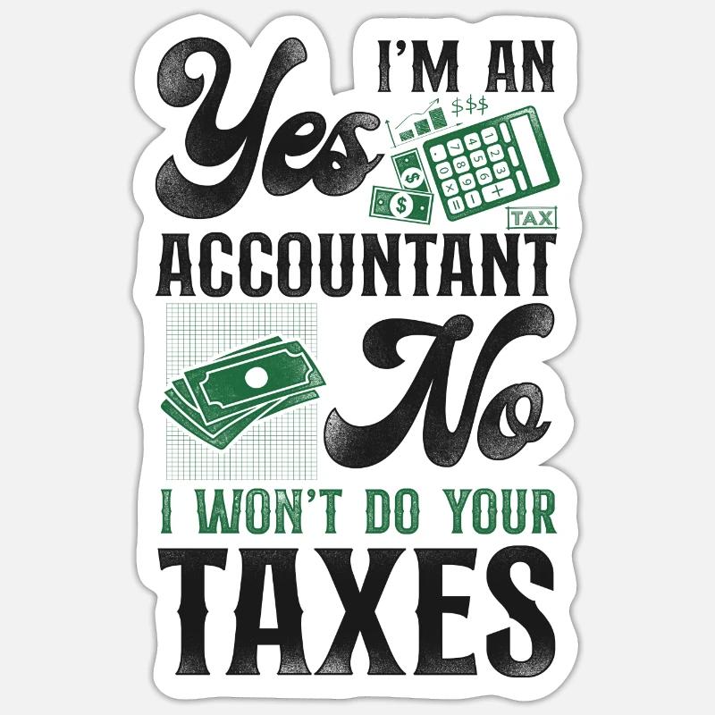 Comptable Comptable Comptable Comptabilité Sticker taille S (10 x 10 cm)