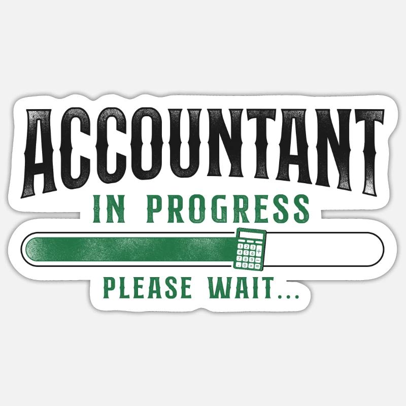 Comptable Comptable Comptable Comptabilité - Sticker taille S (10 x 10 cm) - blanc mat
