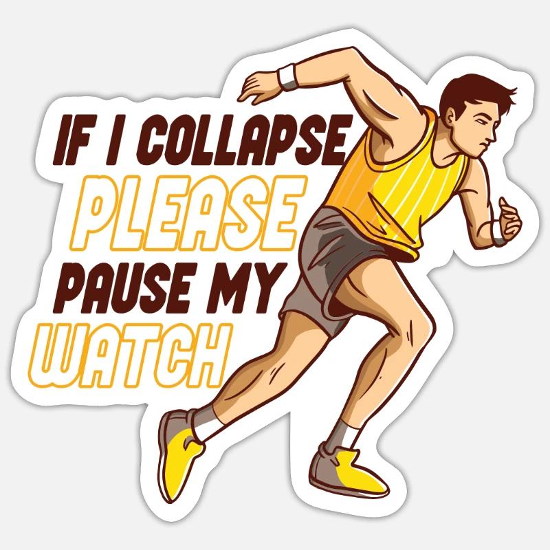 Runners's Half Marathon Finishers - Sticker size S (10 x 10 cm) - white matte