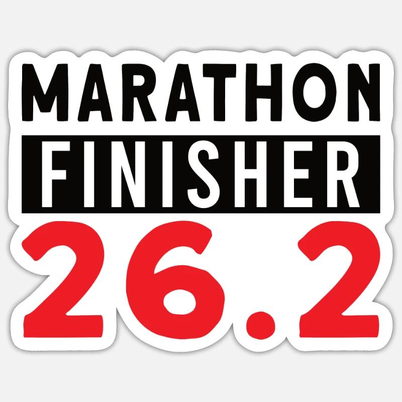 Runners's Half Marathon Finishers - Sticker size S (10 x 10 cm) - white matte