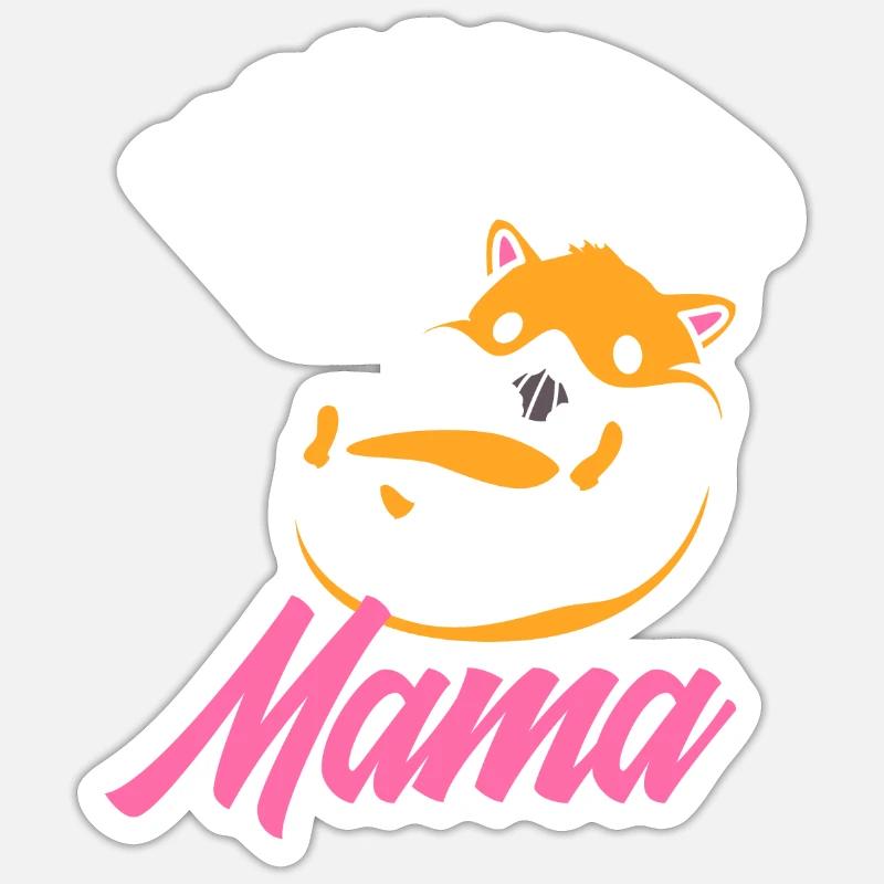 Hamster Mama Funny Hamster Gift - Sticker size S (10 x 10 cm) - white matte