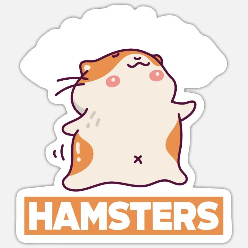 Funny Hamster Gift - Sticker size S (10 x 10 cm) - white matte