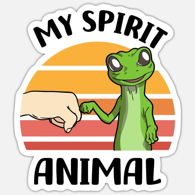 Gecko Lover - Sticker size S (10 x 10 cm) - white matte