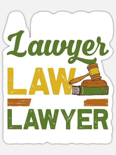 Anwalt Jurist Gericht Richter - Sticker Größe S (10 x 10 cm) - Mattweiß