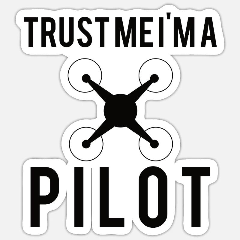 Drone Drone Pilot Drone Operator Quadcopter Sticker size S (10 x 10 cm)