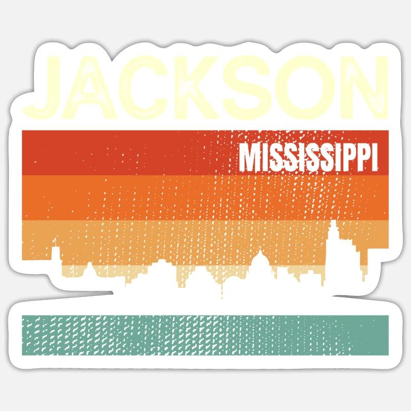 Jackson - Sticker Größe S (10 x 10 cm) - Mattweiß