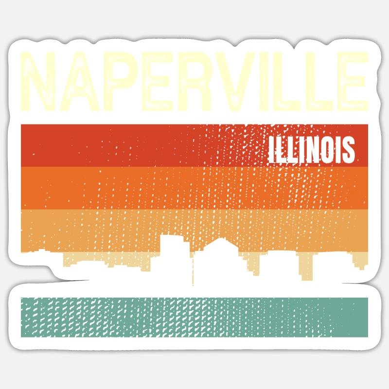 Naperville - Sticker size S (10 x 10 cm) - white matte