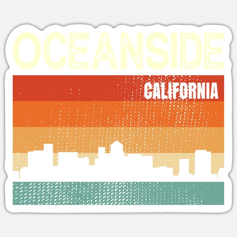 Ocean side - Sticker size S (10 x 10 cm) - white matte