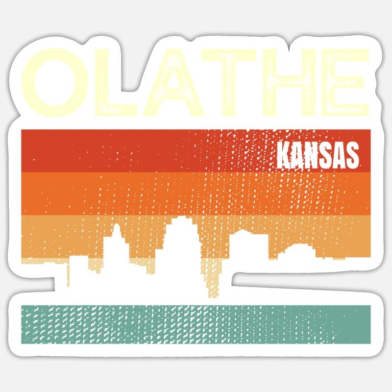 Olathe - Sticker taille S (10 x 10 cm) - blanc mat