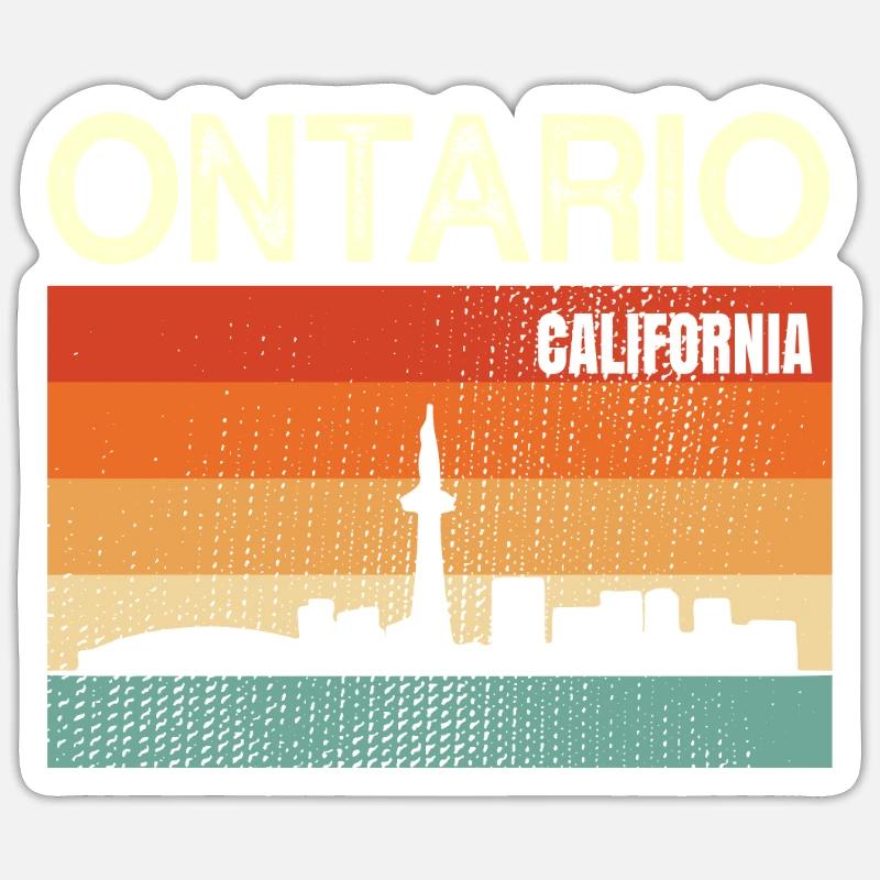 Ontario - Sticker Größe S (10 x 10 cm) - Mattweiß