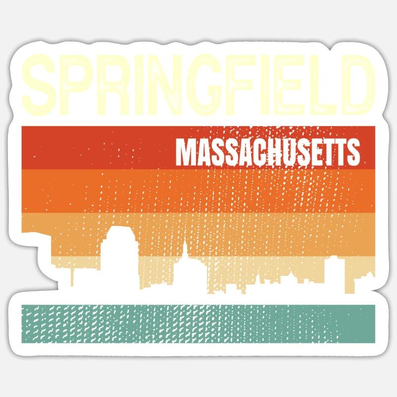 Springfeld - Sticker Größe S (10 x 10 cm) - Mattweiß
