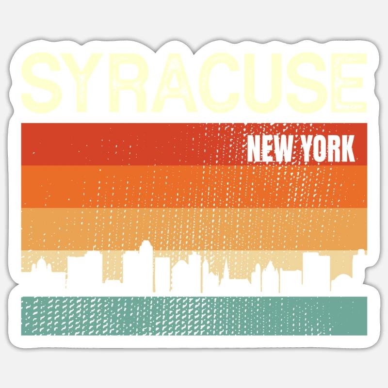 Syracuse - Sticker size S (10 x 10 cm) - white matte