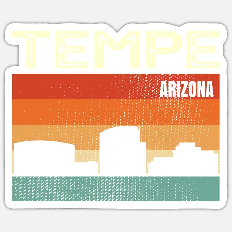 Tempe - Sticker size S (10 x 10 cm) - white matte