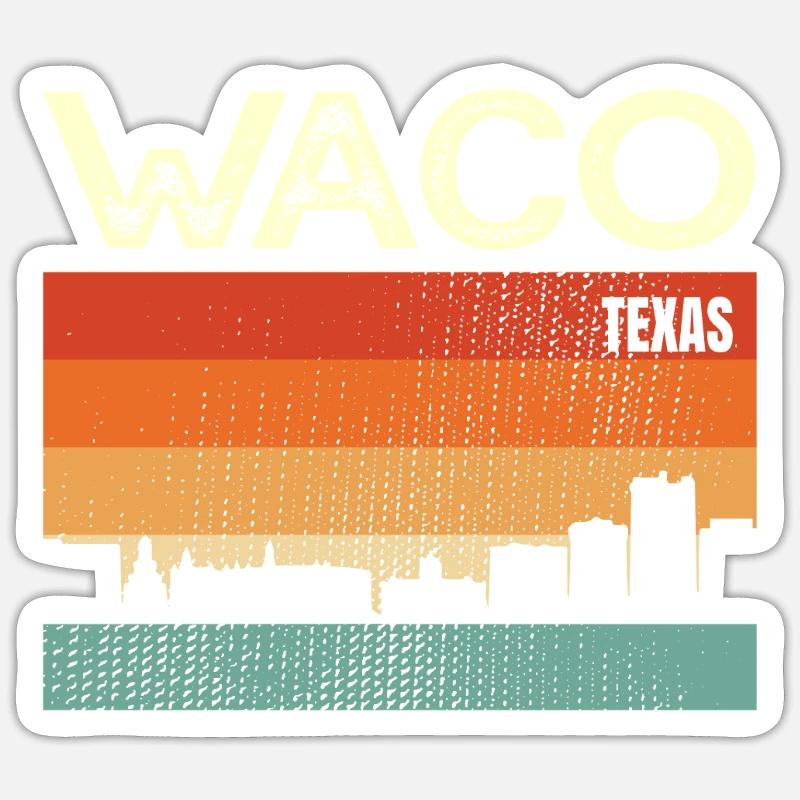 Waco - Sticker taille S (10 x 10 cm) - blanc mat