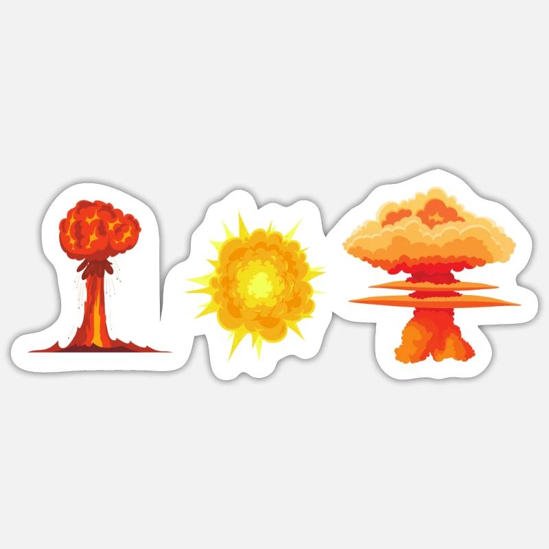 Uranium Fission Nuclear Engineering Theme - Sticker Größe S (10 x 10 cm) - Mattweiß