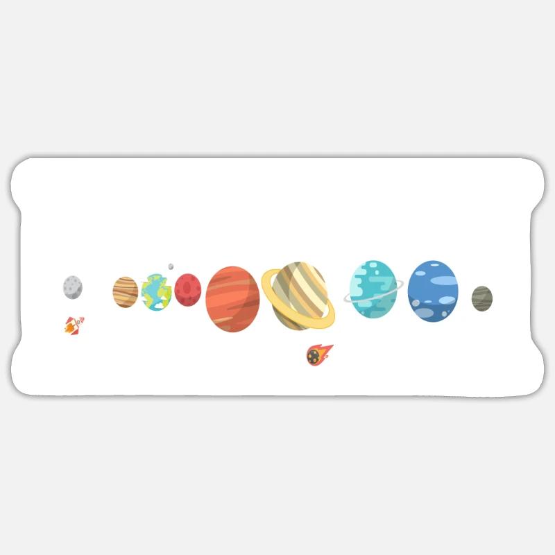 Lune Pendule Planète Astronaute Espace Sticker taille S (10 x 10 cm)
