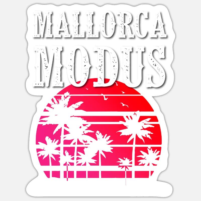 Mode Majorque - Sticker taille S (10 x 10 cm) - blanc mat