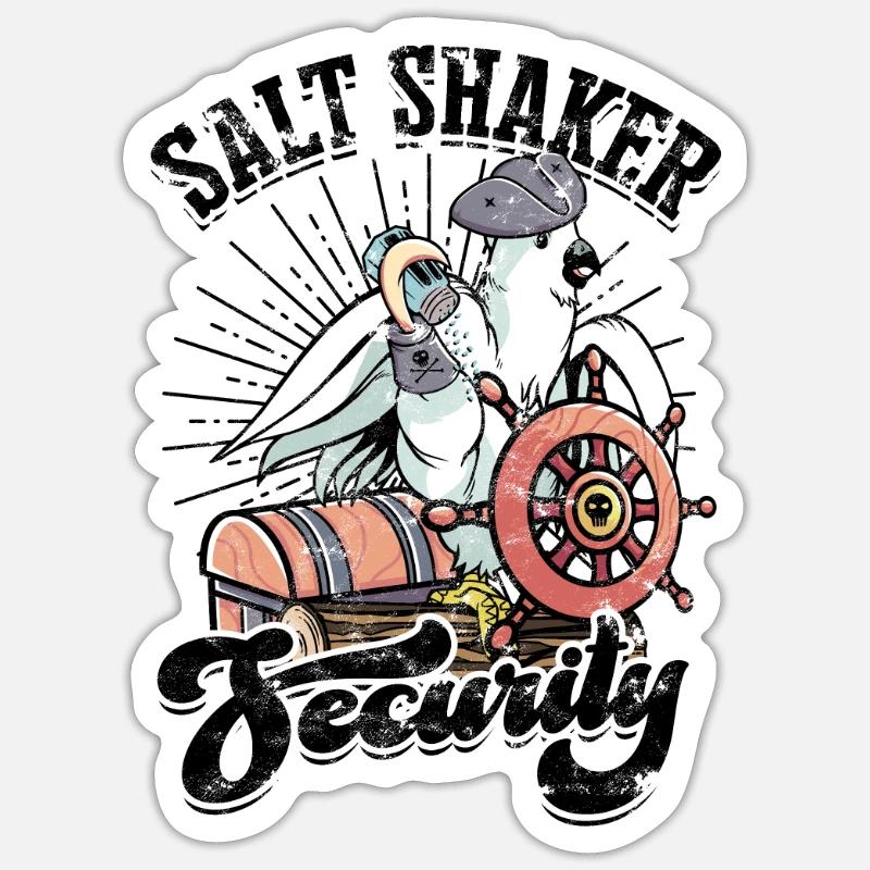 Salt Shaker Security - ocean - Sticker size S (10 x 10 cm) - white matte