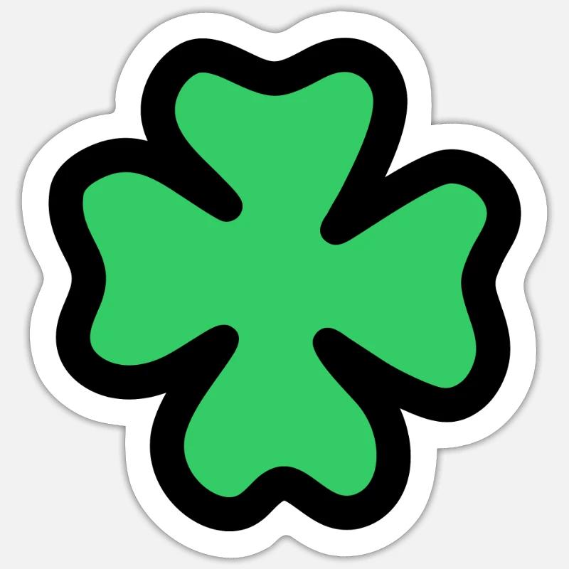 four-leaf clover Sticker size S (10 x 10 cm)