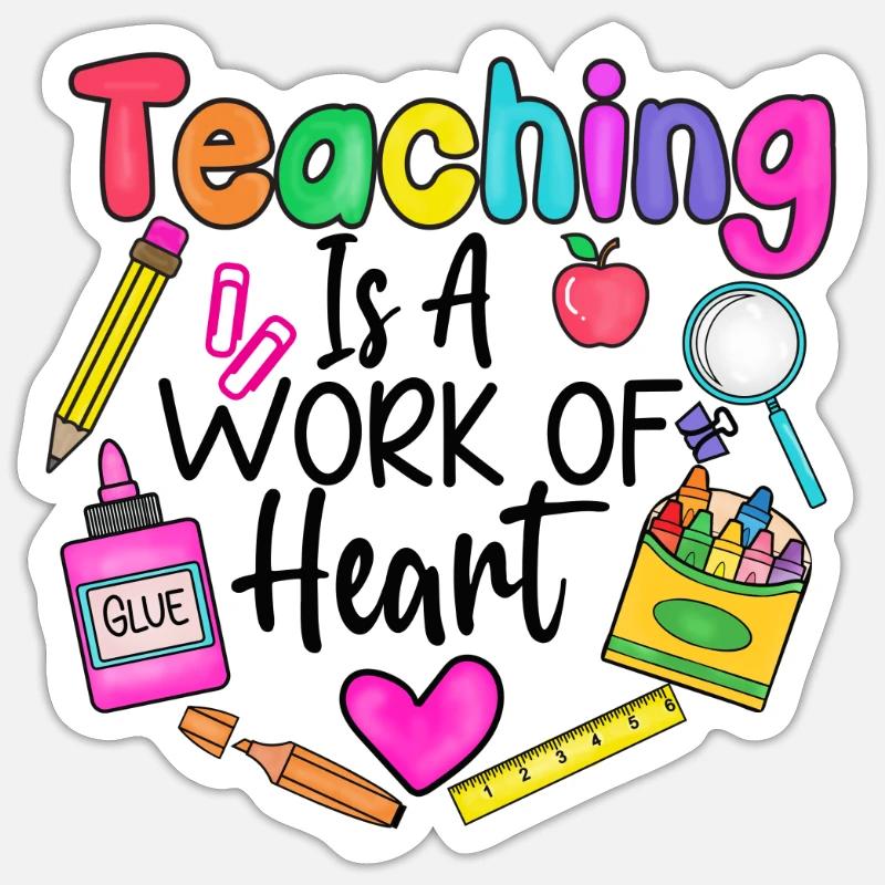 Enseignants Enseignants École Enseignants Personnel enseignant - Sticker taille S (10 x 10 cm) - blanc mat