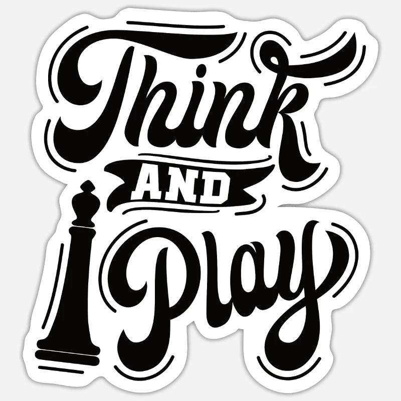 Joueur d’échecs Jeu d’échecs disant jeu d’échecs - Sticker taille S (10 x 10 cm) - blanc mat