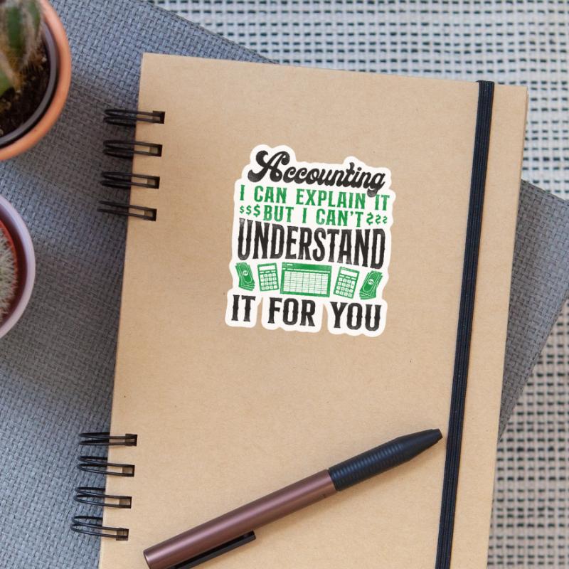 Comptable Comptable Comptable Comptabilité Sticker taille S (10 x 10 cm)