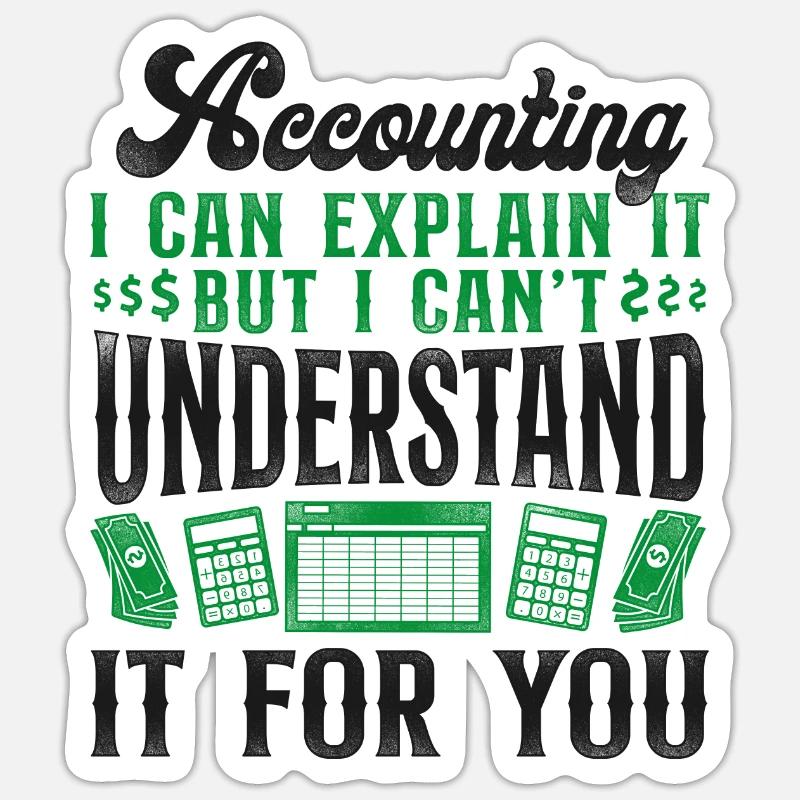 Comptable Comptable Comptable Comptabilité Sticker taille S (10 x 10 cm)