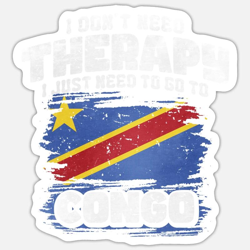 Congo - Sticker size S (10 x 10 cm) - white matte