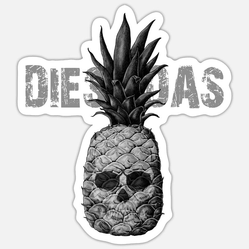C’est l’ananas - Sticker taille S (10 x 10 cm) - blanc mat