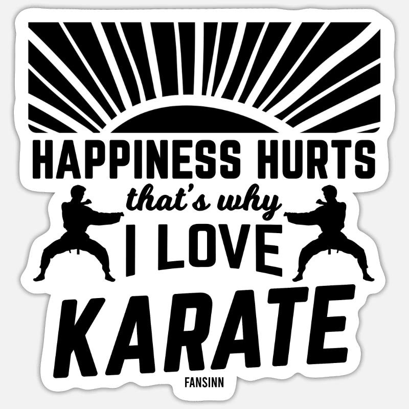 Karate - Sticker size S (10 x 10 cm) - white matte