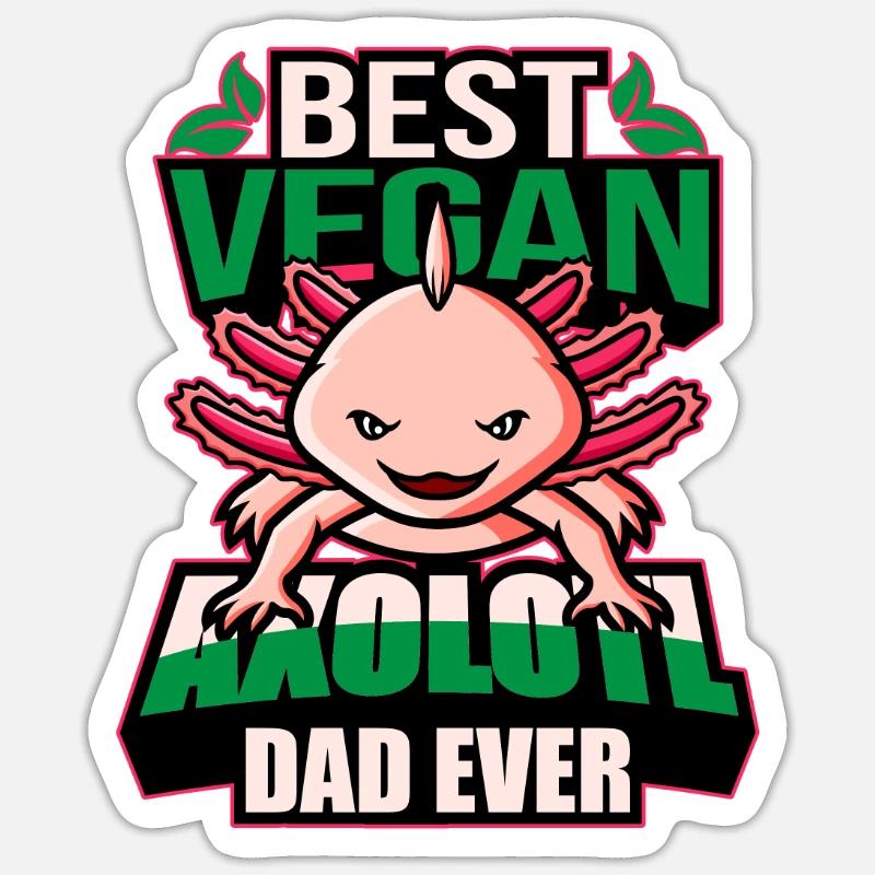 Axolotl - Sticker taille S (10 x 10 cm) - blanc mat