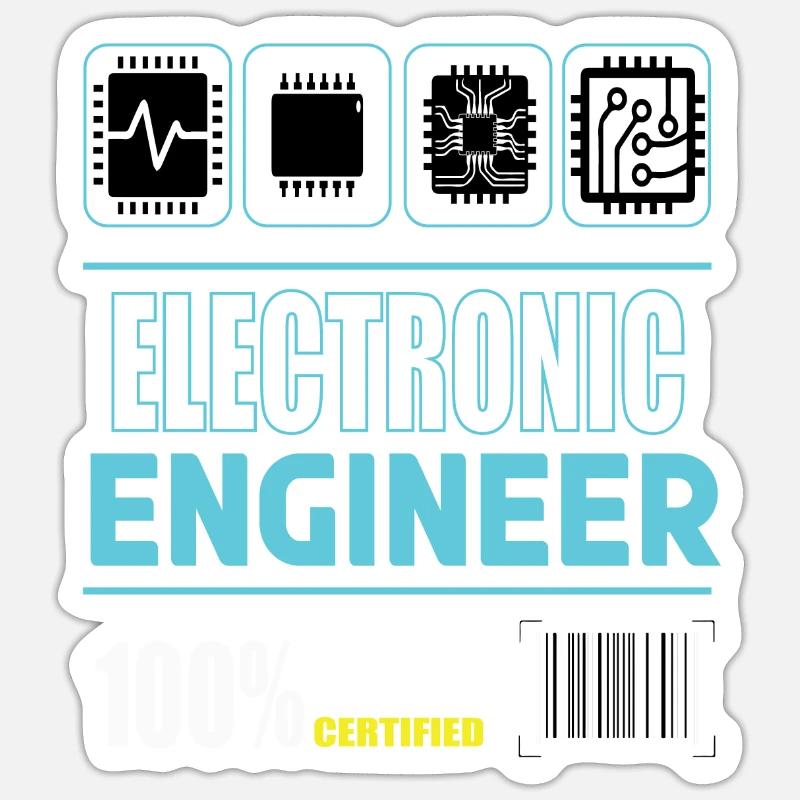 Electrical Engineer Electrical Engineer Electrical Engineering - Sticker size S (10 x 10 cm) - white matte