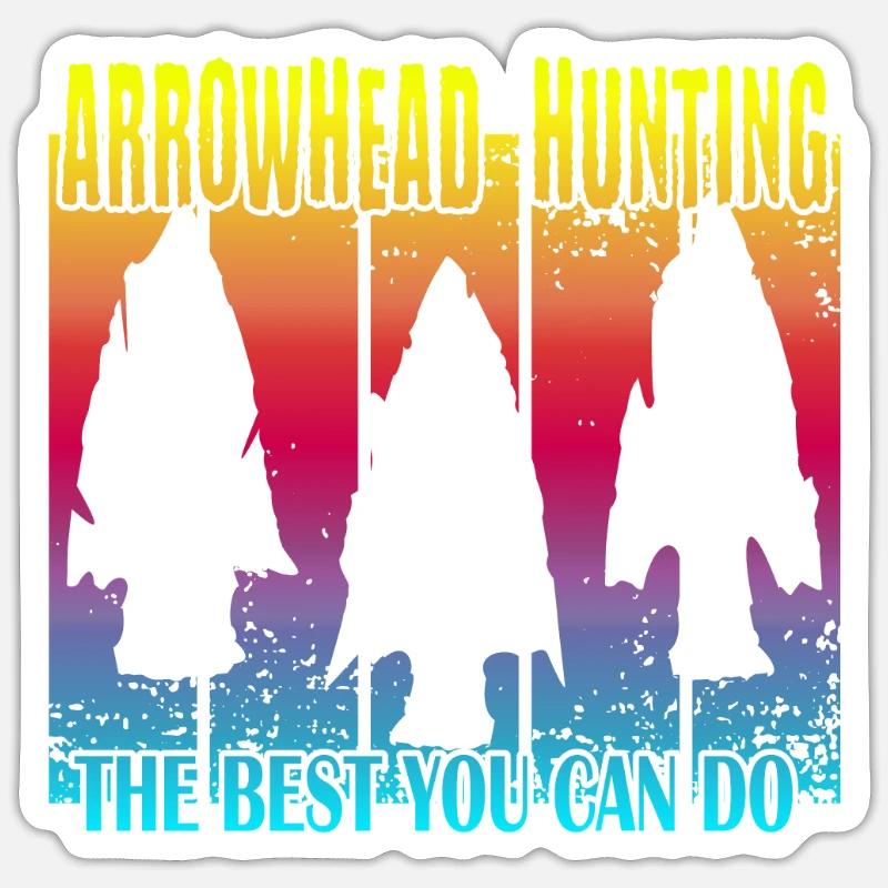 Chasse à la pointe de flèche Sticker taille S (10 x 10 cm)