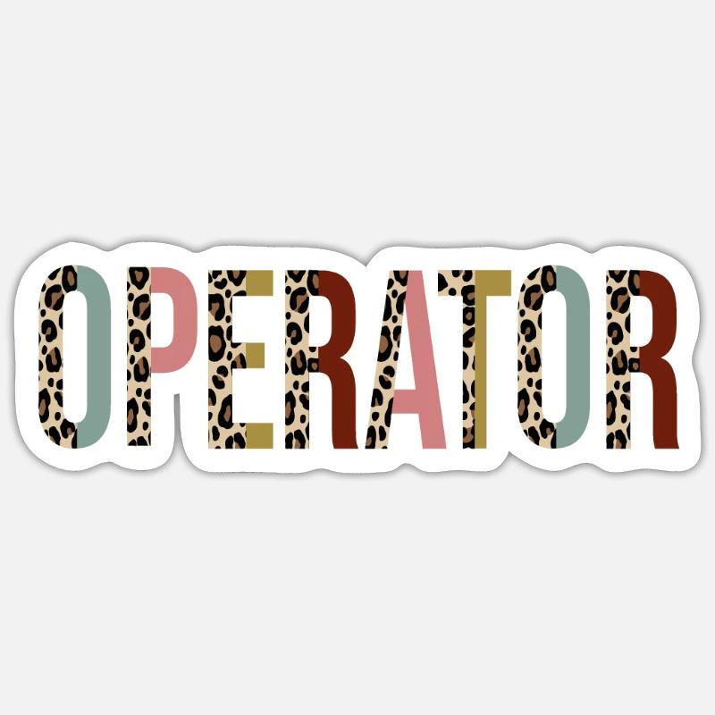 Operator - Sticker Größe S (10 x 10 cm) - Mattweiß