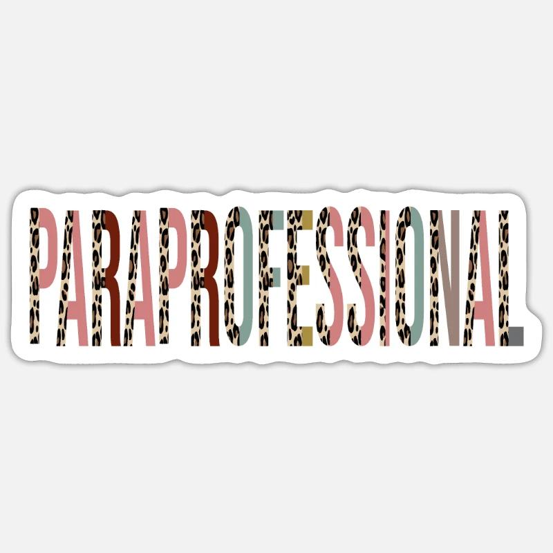 Paraprofessionell - Sticker Größe S (10 x 10 cm) - Mattweiß