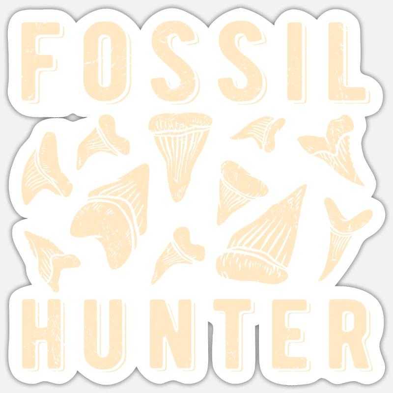 Fossil Hunter Paleontology Paleontologist Sticker size S (10 x 10 cm)