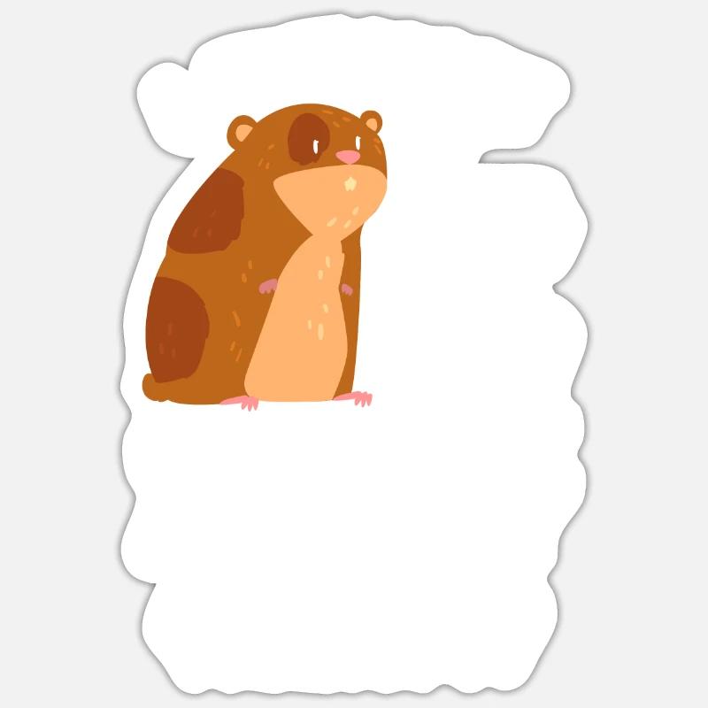 Funny Hamster Gift - Sticker size S (10 x 10 cm) - white matte