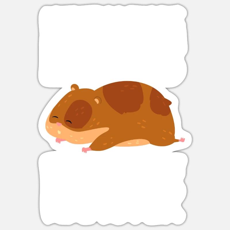 Funny Hamster Gift - Sticker size S (10 x 10 cm) - white matte