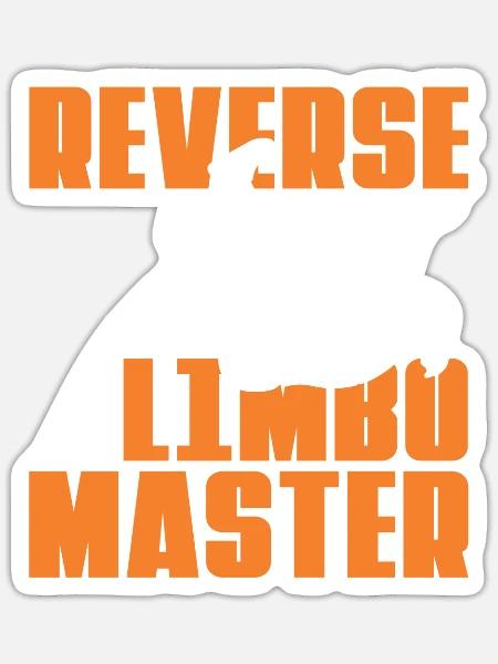 Reverse Limbo Master Stabhochsprung Stabspringen - Sticker Größe S (10 x 10 cm) - Mattweiß