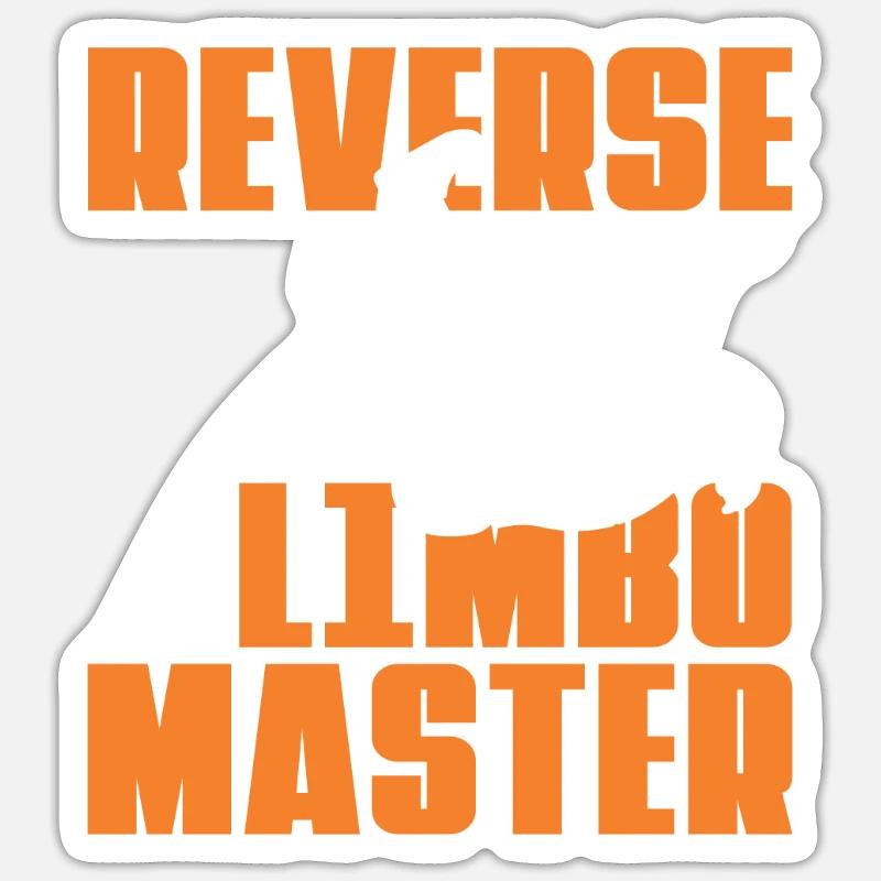 Reverse Limbo Master Stabhochsprung Stabspringen - Sticker Größe S (10 x 10 cm) - Mattweiß