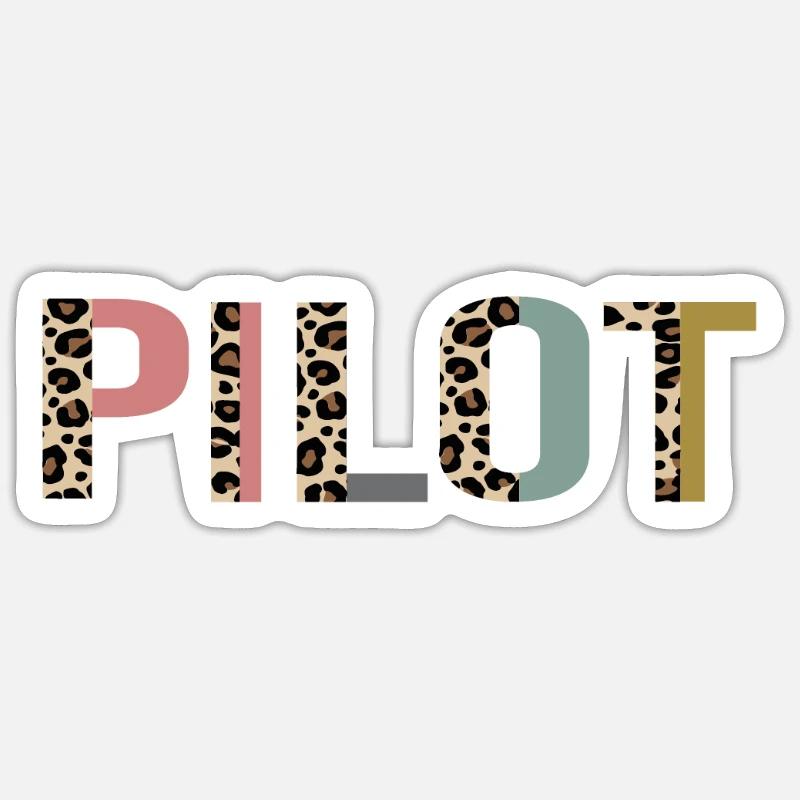 Pilot - Sticker size S (10 x 10 cm) - white matte