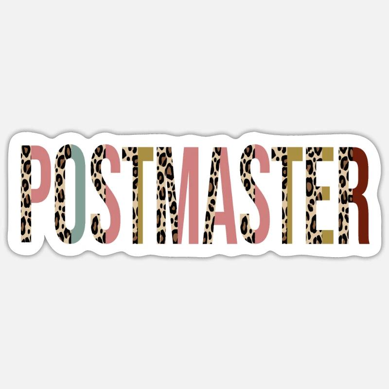Postmaster - Sticker taille S (10 x 10 cm) - blanc mat