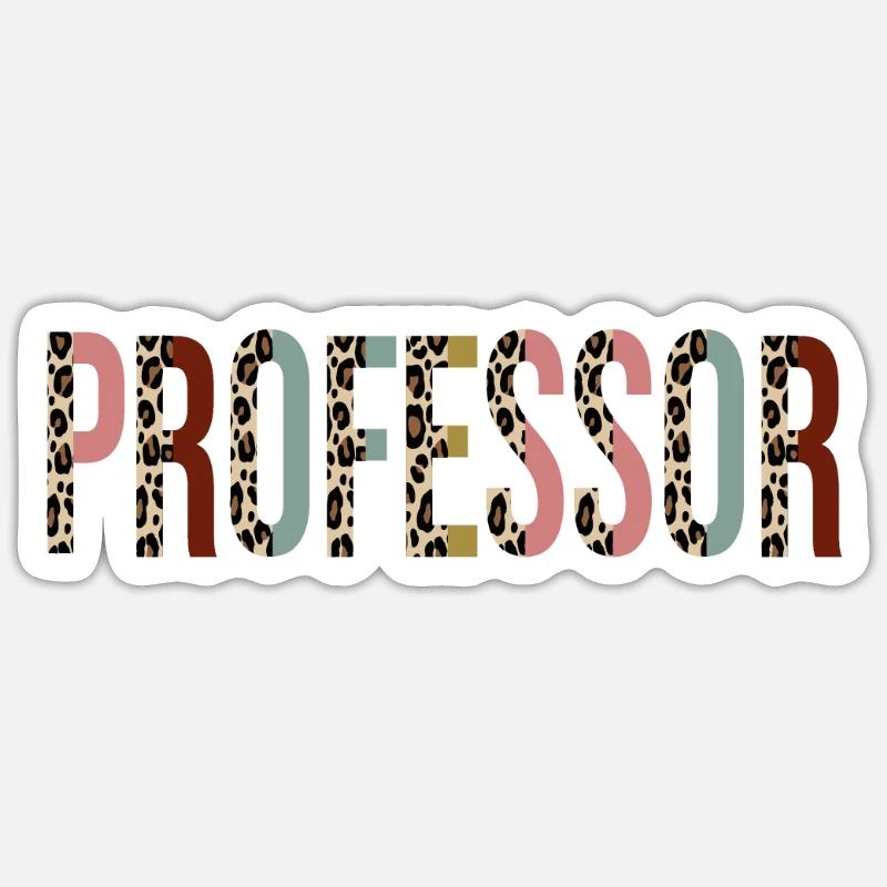 Professeur - Sticker taille S (10 x 10 cm) - blanc mat