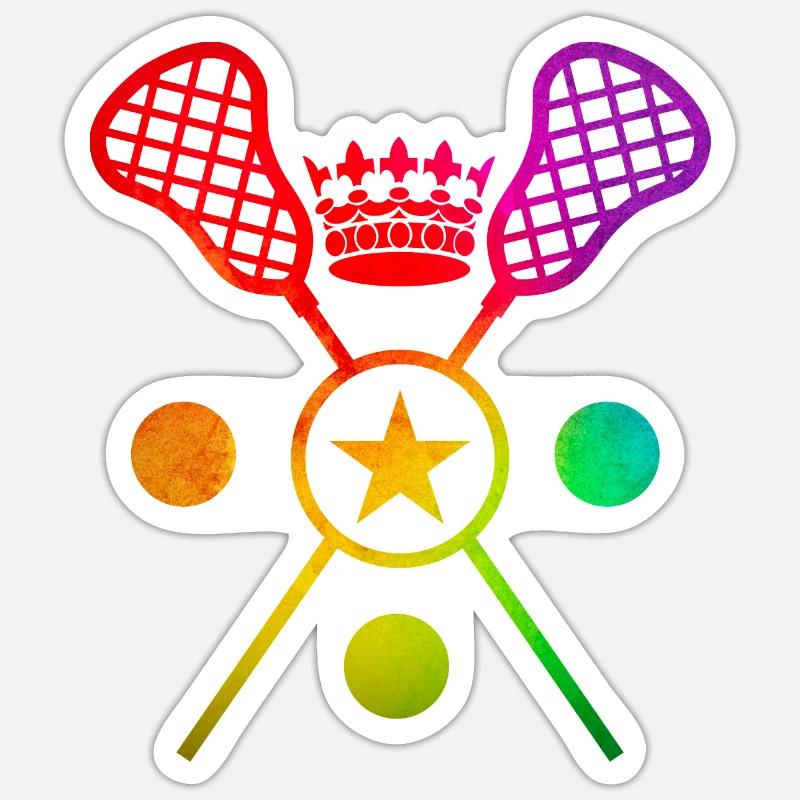 Lacrosse - Sticker size S (10 x 10 cm) - white matte